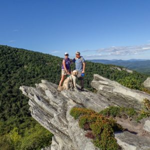 Hiking at Flat Top Trail with wife, Leila