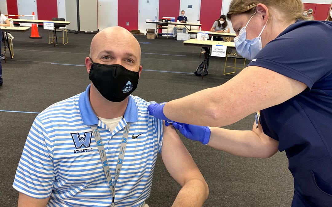 Watauga County Schools teachers and staff receive COVID-19 vaccine at mass clinic in Boone