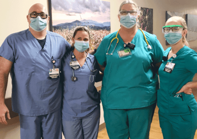 Image: Respiratory Therapists Don, Ingrid, Holly and Andromeda